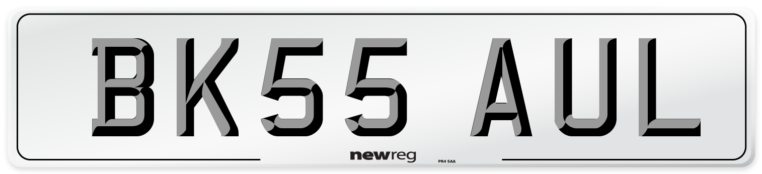 BK55 AUL Number Plate from New Reg